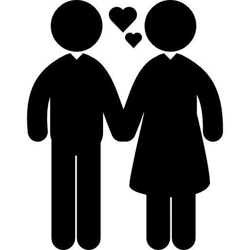 Couple of male persons in love  icon