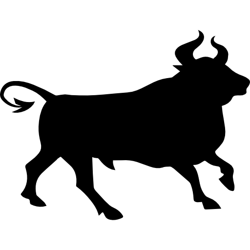 silhueta de touro  Ícone