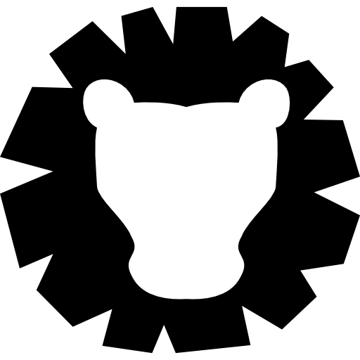 조디악 표지판의 레오 머리 앞 상징  icon