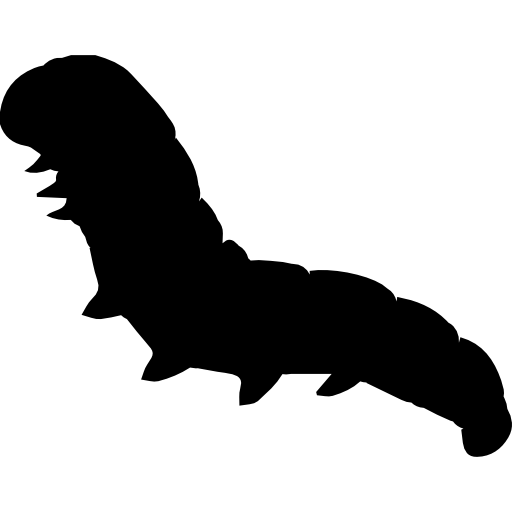 forma de gusano de oruga  icono