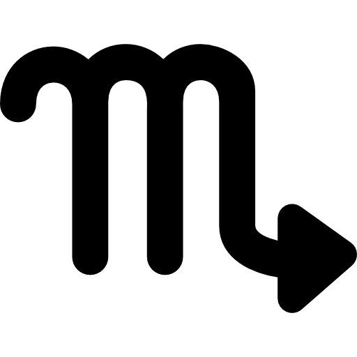 signo astrológico de escorpión  icono