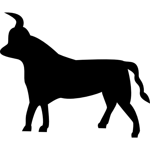 Taurus bull side view sign  icon