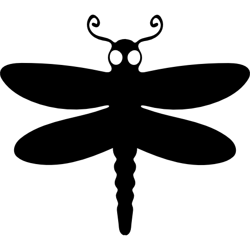 vista superior del animal alado de la mosca del dragón  icono