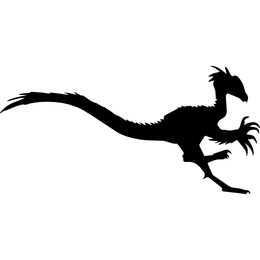 kształt dinozaura guanlong z długim ogonem  ikona