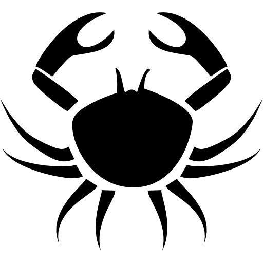 Crab cancer symbol  icon
