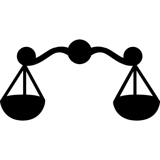 símbolo astrológico de libra de uma escala  Ícone