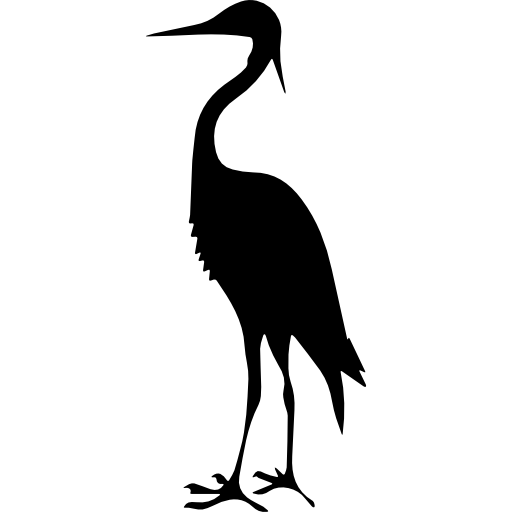 Bird crane shape  icon