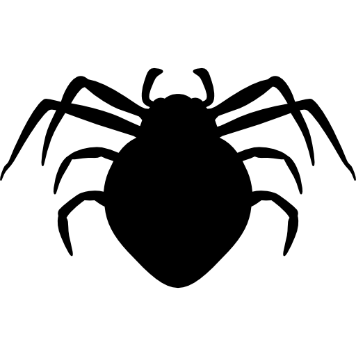 silueta de animal artrópodo araña  icono