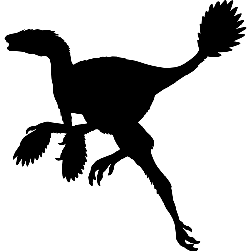 caudipteryx dinosaurus vorm  icoon