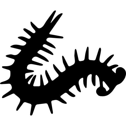 silueta de milpiés  icono
