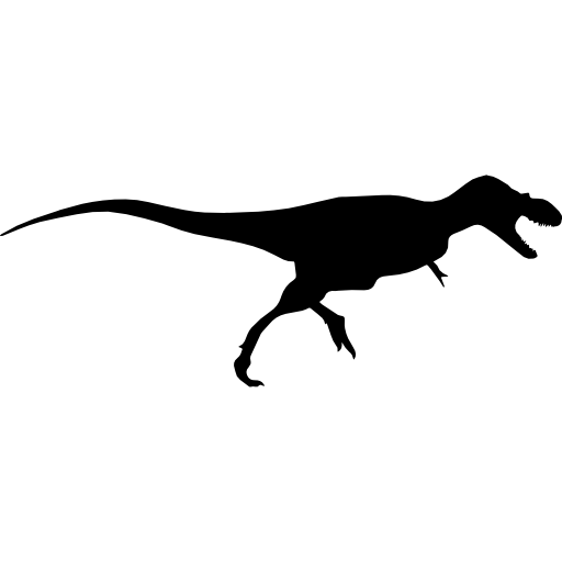 forma de vista lateral do dinossauro albertosaurus  Ícone