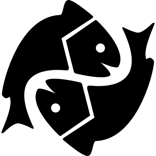 símbolo de signo astrológico de piscis  icono