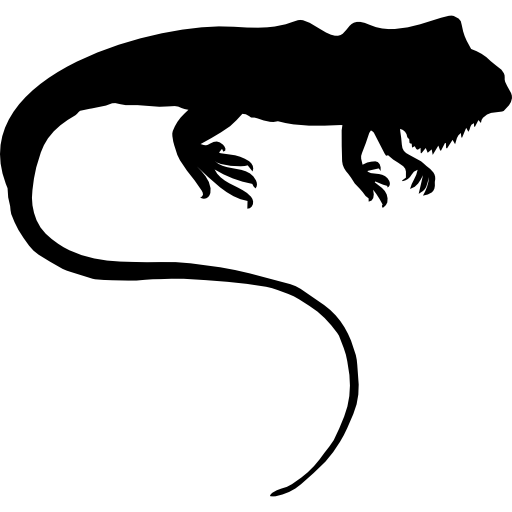 silueta de iguana  icono