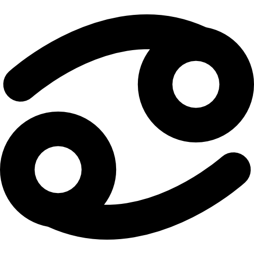 Cancer zodiac sign symbol  icon