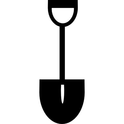 Gardening shovel tool shape  icon