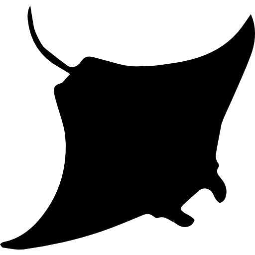 forma de manta raya  icono