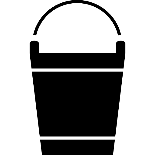 schoonmaakemmer voor water  icoon