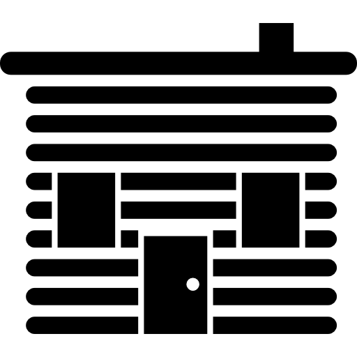 Striped house  icon