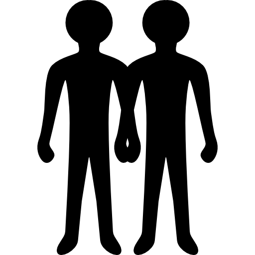 Gemini male twins zodiac sign symbol  icon