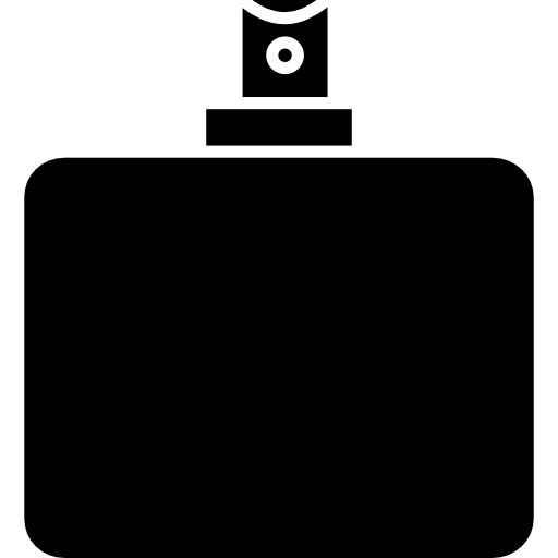 recipiente de baño negro con sistema de spray  icono