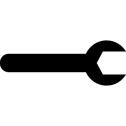 silueta de llave en posición horizontal  icono