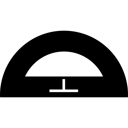 ferramenta semicircular de estúdio para medir graus de ângulos  Ícone