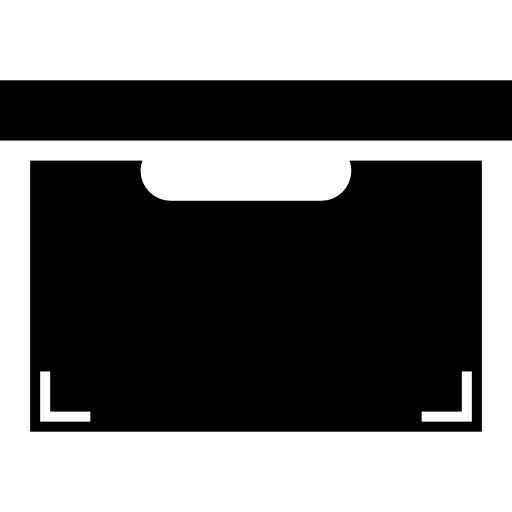Black box for storage and organization of things  icon
