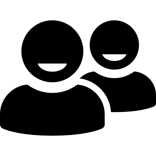 symbole de deux utilisateurs masculins de l'interface  Icône
