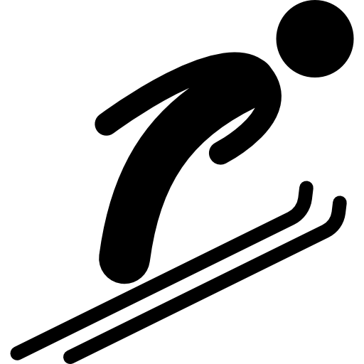 silueta de esquí  icono