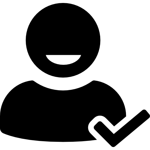 símbolo de verificación de usuario para interfaz  icono