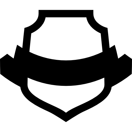 escudo com banner  Ícone