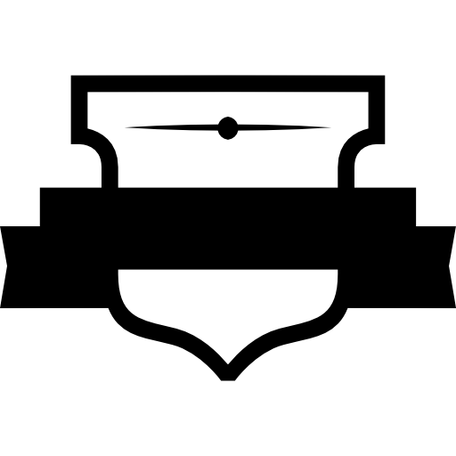 escudo con estandarte  icono