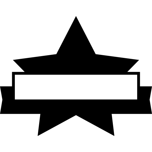 Star and banner  icon