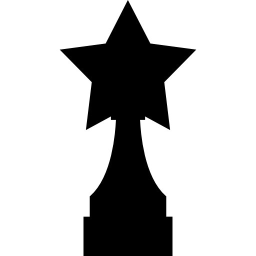 prêmio troféu em formato de estrela  Ícone