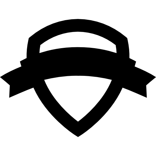 Shield with a banner  icon