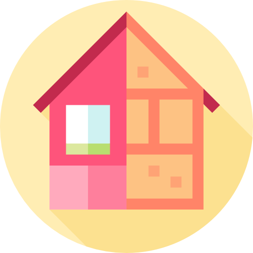 Dolls house Flat Circular Flat icon