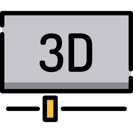 3d 영화 Special Lineal color icon