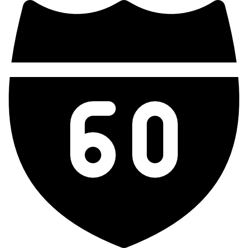 route Basic Rounded Filled icoon