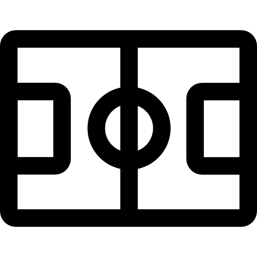 fußballfeld Basic Rounded Lineal icon