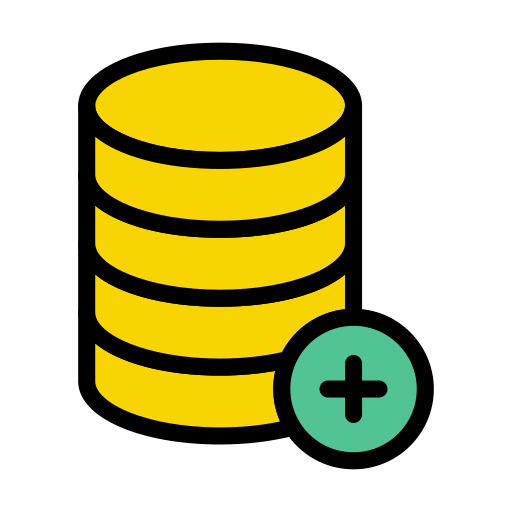 Database Vector Stall Lineal Color icon