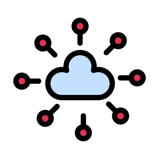 Network Vector Stall Lineal Color icon