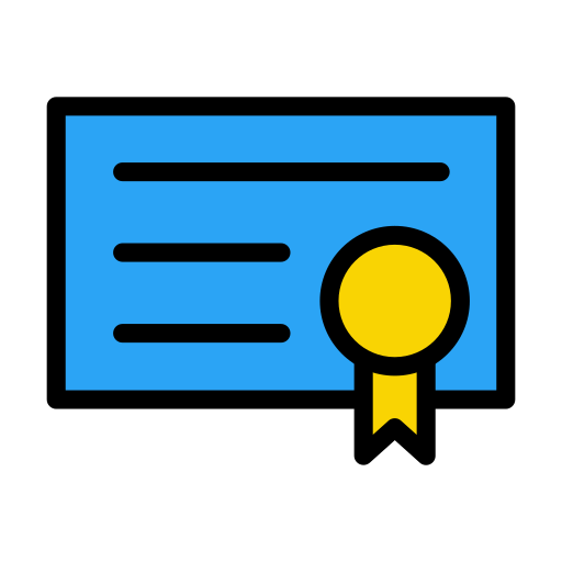 Diploma Vector Stall Lineal Color icon