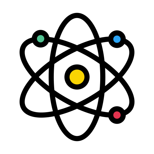 원자 Vector Stall Lineal Color icon