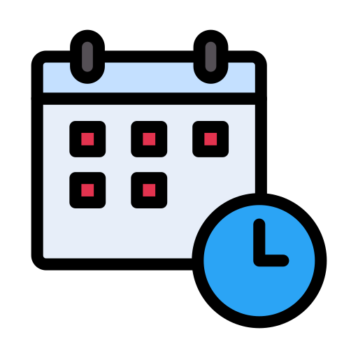 시간표 Vector Stall Lineal Color icon