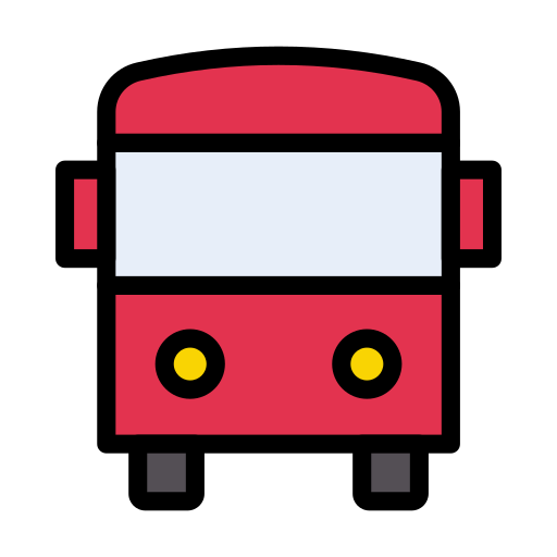 School bus Vector Stall Lineal Color icon