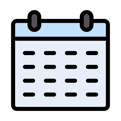 カレンダー Vector Stall Lineal Color icon