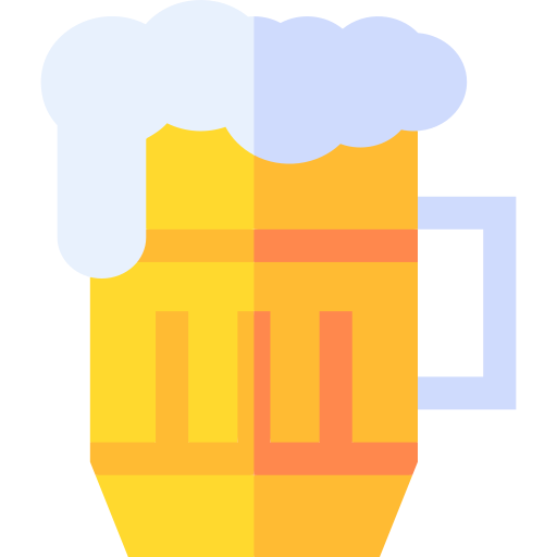 Beer mug Basic Straight Flat icon