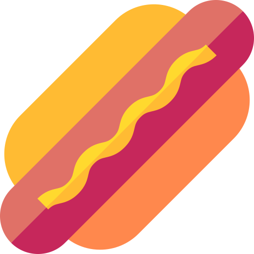 hot dog Basic Straight Flat icono