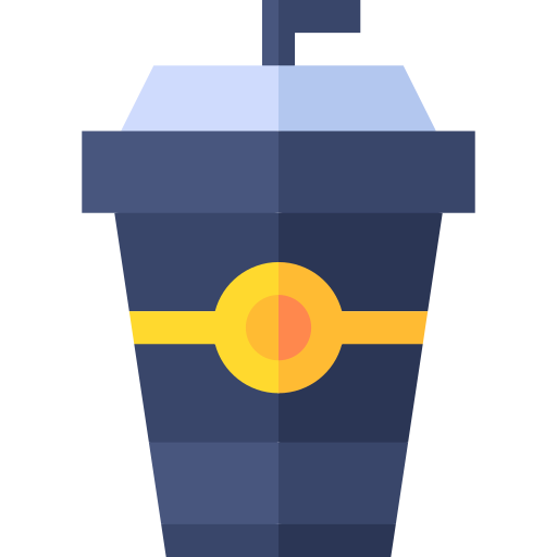 taza de café Basic Straight Flat icono