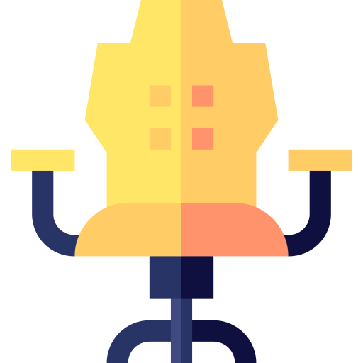 gaming stoel Basic Straight Flat icoon